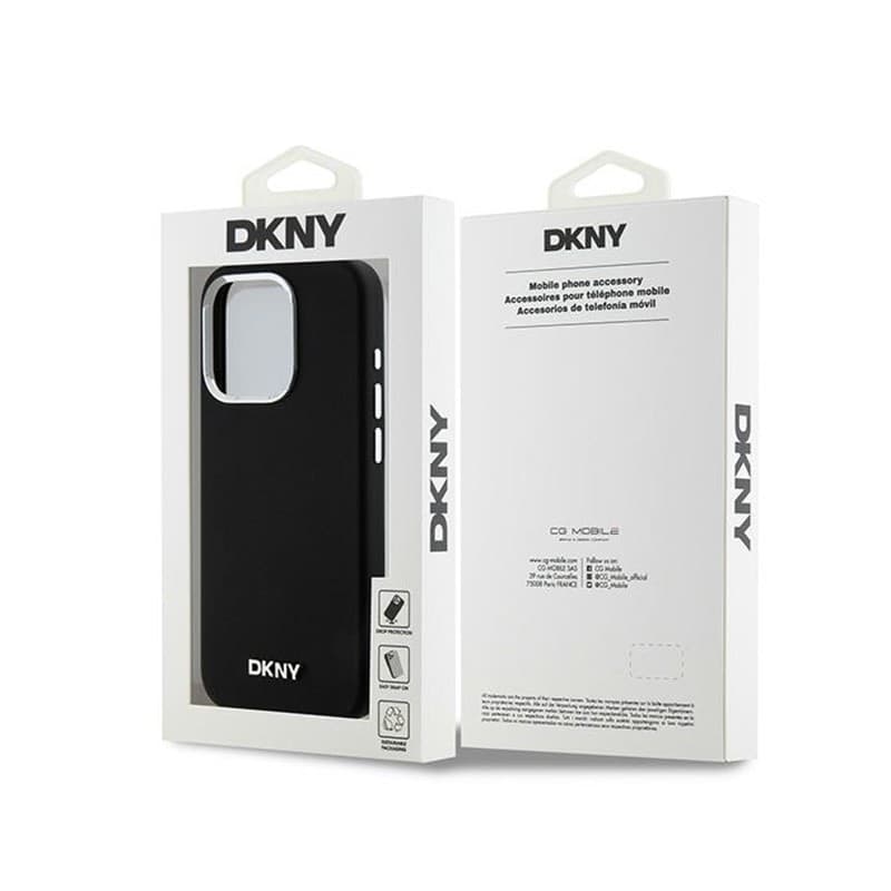 DKNY Liquid Silicone Small Metal Logo MagSafe - Case for iPhone 15 Pro (black) - 8