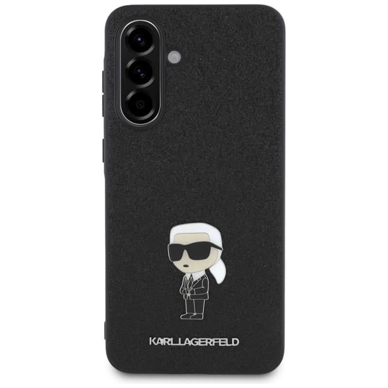 Karl Lagerfeld Fixed Glitter Ikonik Logo Metal Pin - Case for Samsung Galaxy A36 5G (black) - 2