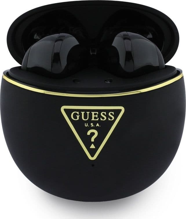 Guess Gold Line Triangle - Cuffie Bluetooth TWS + Custodia di ricarica (Nero) - 2