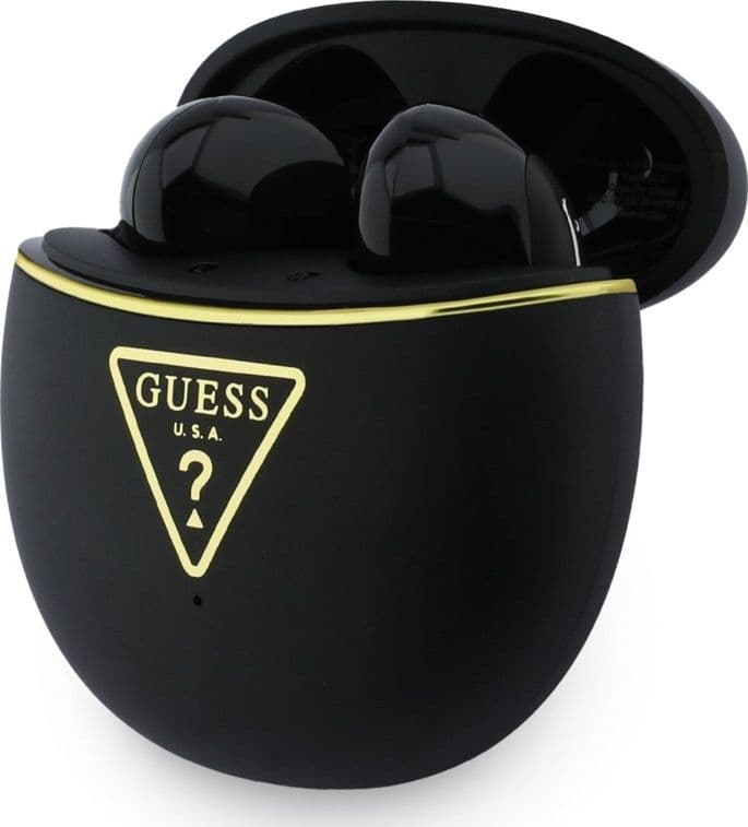 Guess Gold Line Triangle - Cuffie Bluetooth TWS + Custodia di ricarica (Nero) - 3