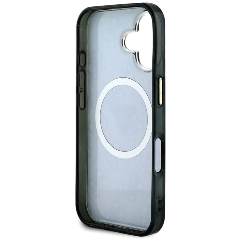 Guess IML Metal Glitter 4G Circle Triangle MagSafe - Case for iPhone 16 (black) - 7