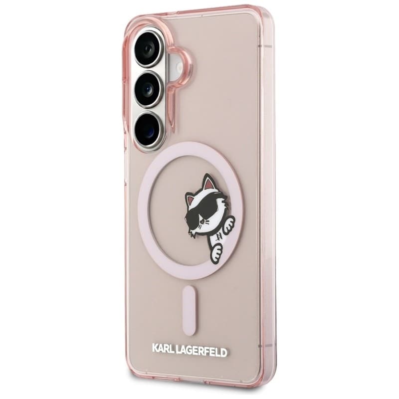 Karl Lagerfeld IML Peekaboo Choupette MagSafe - Custodia per Samsung Galaxy S26 (rosa) - 2