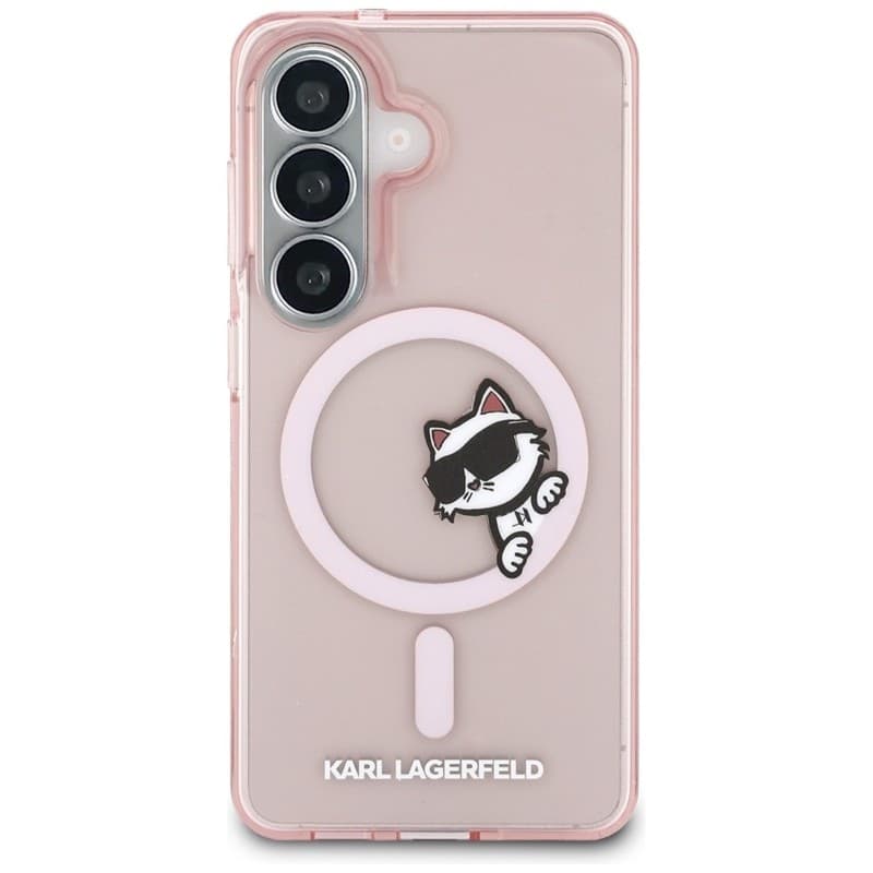 Karl Lagerfeld IML Peekaboo Choupette MagSafe - Custodia per Samsung Galaxy S26 (rosa) - 3