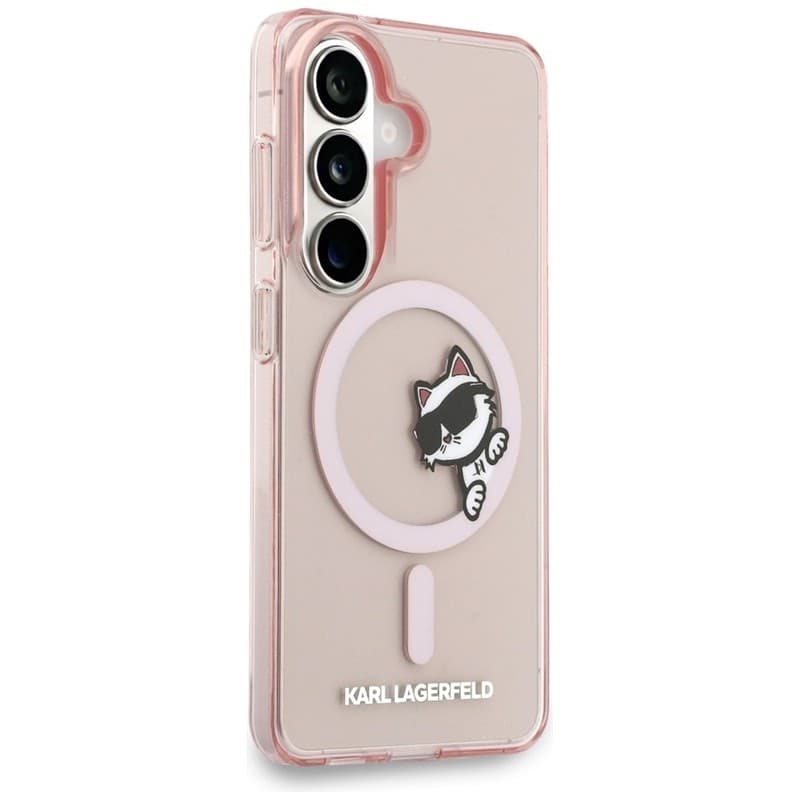 Karl Lagerfeld IML Peekaboo Choupette MagSafe - Custodia per Samsung Galaxy S26 (rosa) - 4