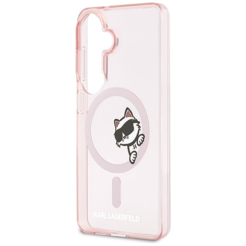 Karl Lagerfeld IML Peekaboo Choupette MagSafe - Custodia per Samsung Galaxy S26 (rosa) - 6