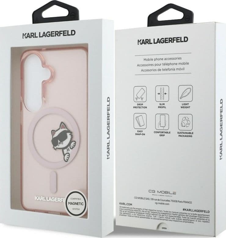 Karl Lagerfeld IML Peekaboo Choupette MagSafe - Custodia per Samsung Galaxy S26 (rosa) - 8