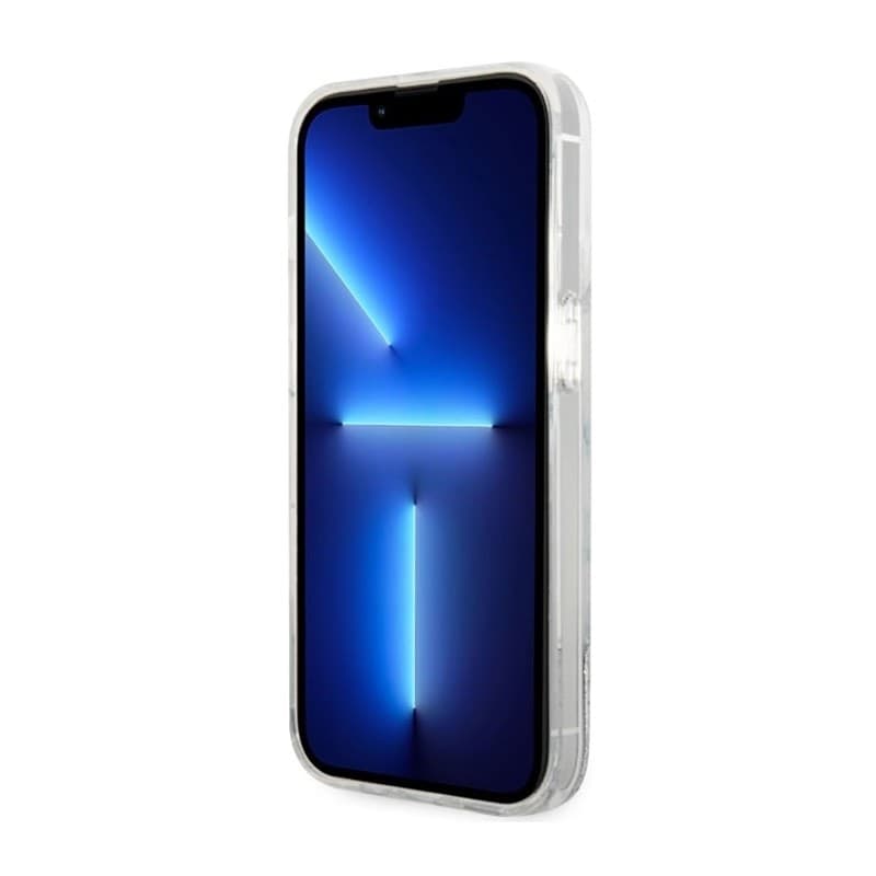 Guess Liquid Glitter Marble - Case for iPhone 14 Pro (White) - 5