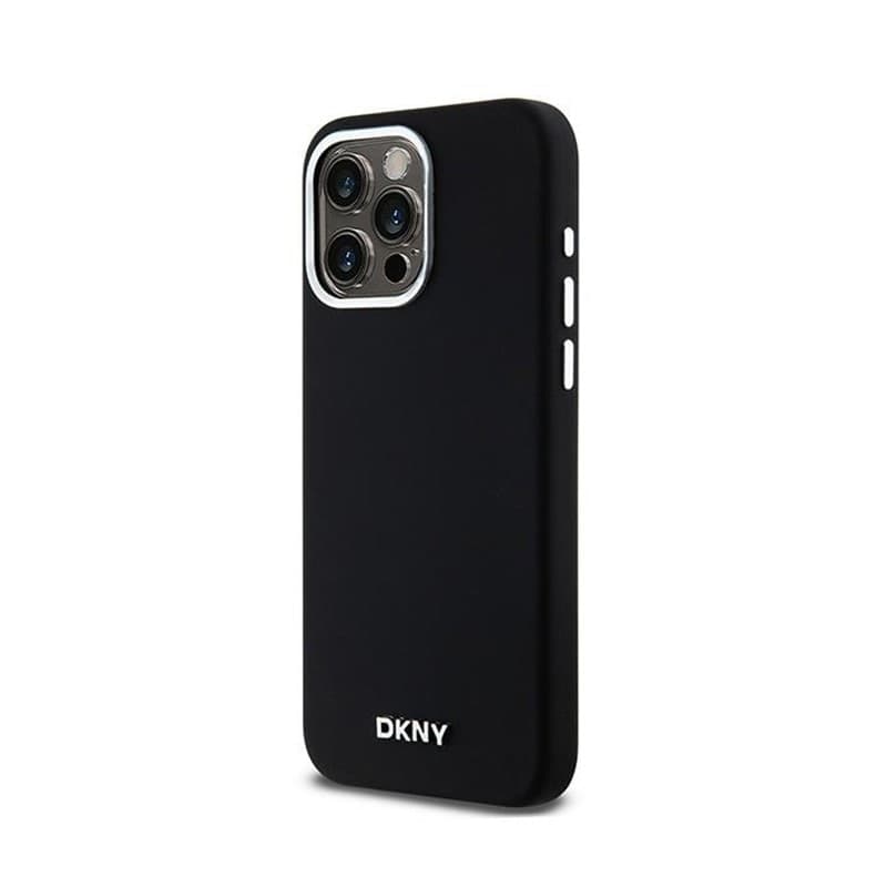 DKNY Liquid Silicone Small Metal Logo MagSafe - Case for iPhone 15 Pro Max (black) - 2