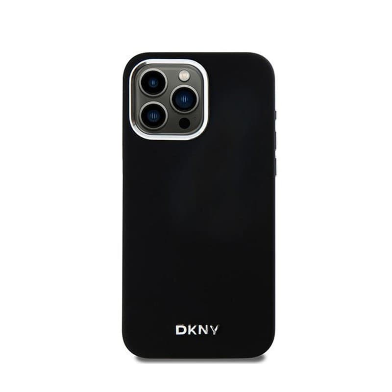 DKNY Liquid Silicone Small Metal Logo MagSafe - Case for iPhone 15 Pro Max (black) - 3
