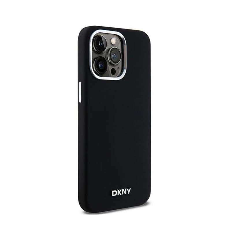DKNY Liquid Silicone Small Metal Logo MagSafe - Case for iPhone 15 Pro Max (black) - 4