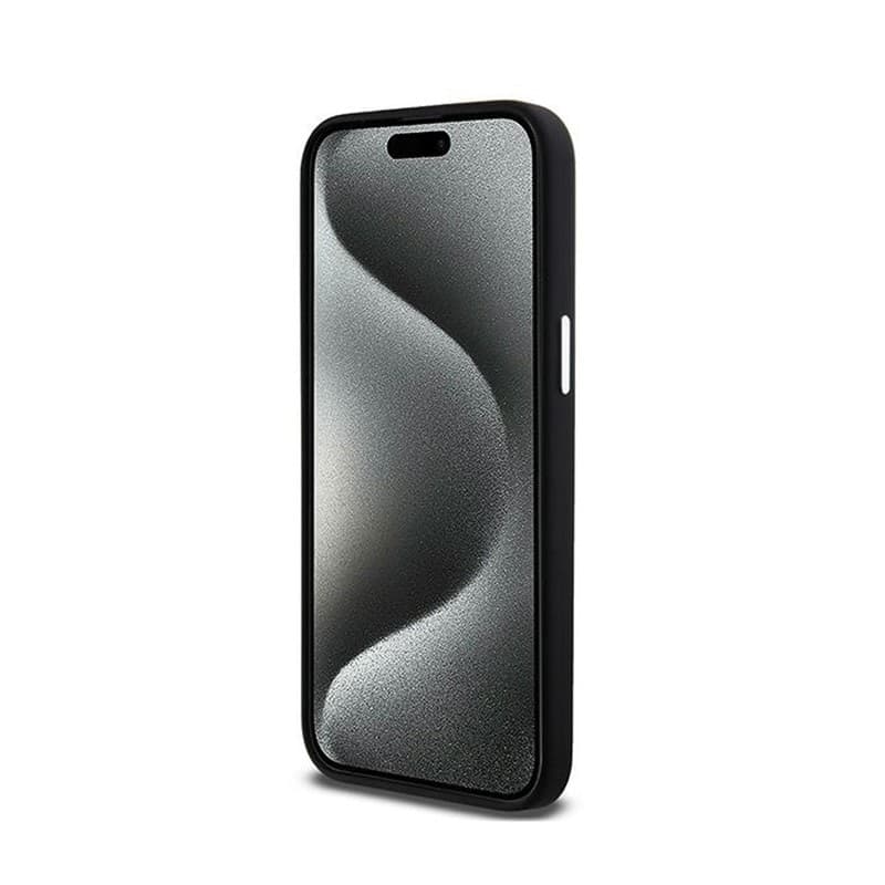 DKNY Liquid Silicone Small Metal Logo MagSafe - Case for iPhone 15 Pro Max (black) - 5
