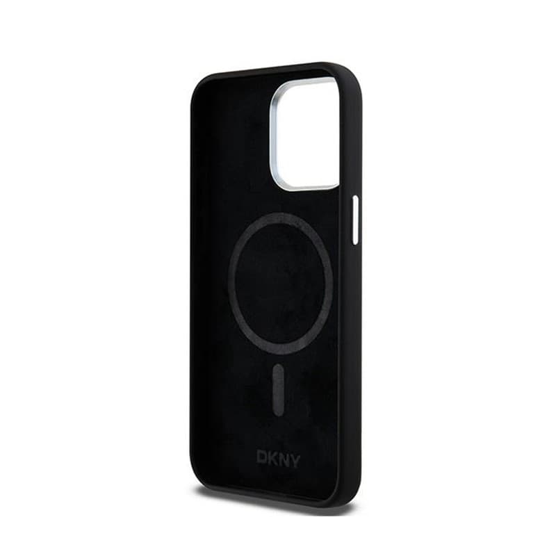 DKNY Liquid Silicone Small Metal Logo MagSafe - Case for iPhone 15 Pro Max (black) - 7