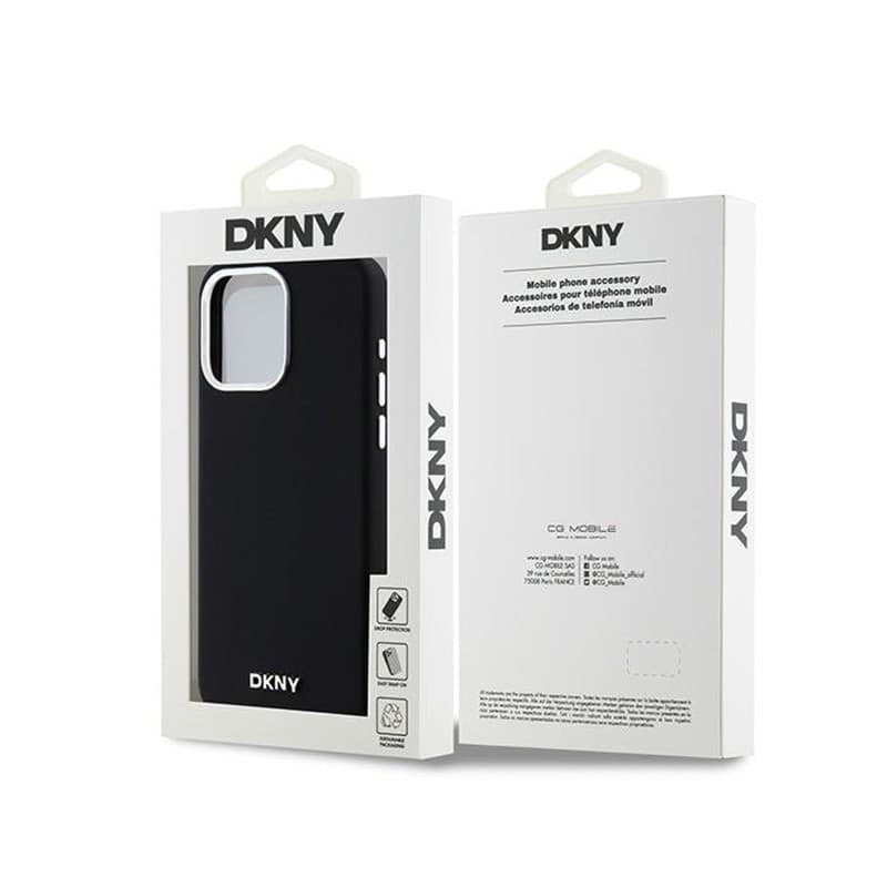 DKNY Liquid Silicone Small Metal Logo MagSafe - Case for iPhone 15 Pro Max (black) - 8
