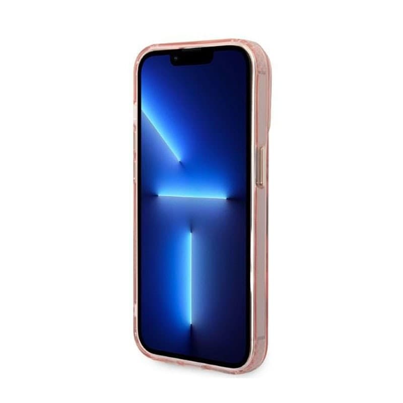 Guess Gold Outline Translucent MagSafe - Case for iPhone 14 Pro (Pink) - 5