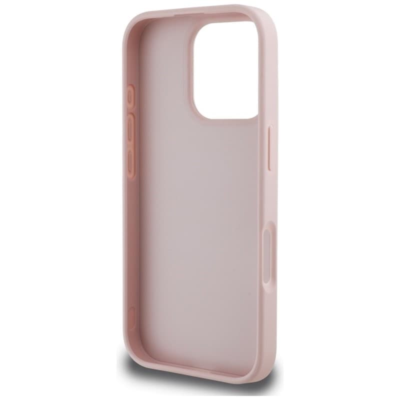 Guess Grained Big 4G Logo Small Classic Logo - Case for iPhone 16 Pro (pink) - 7