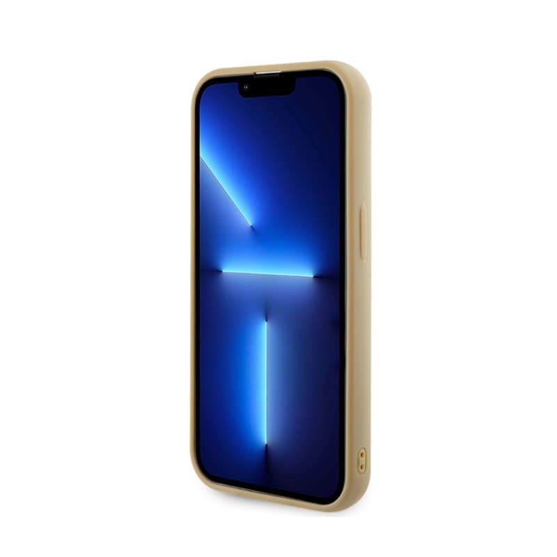 Guess Disco Metal Script - Case for iPhone 15 Pro (Gold) - 5