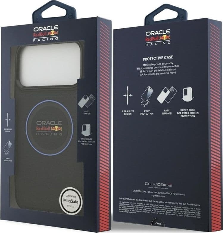 Red Bull Meshed Blue Ring e pulsanti in metallo MagSafe - Custodia per iPhone 17 Pro Max (blu navy) - 8