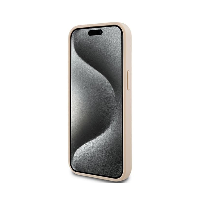 DKNY Leather Mono Stripe & Metal Logo - Case for iPhone 15 / 14 / 13 (pink) - 5