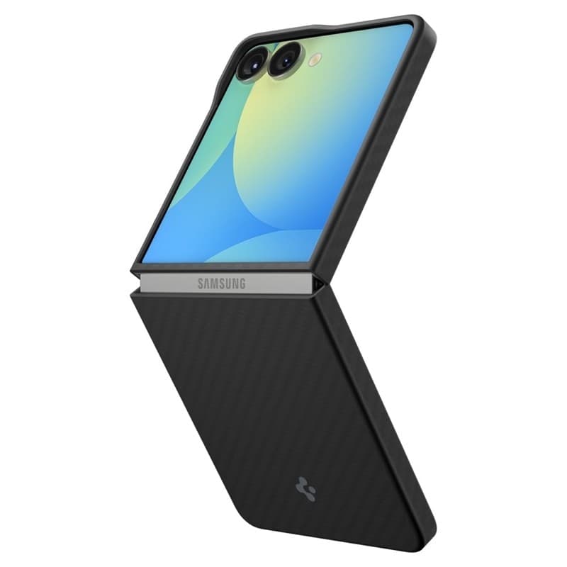 Spigen Airskin Aramid - Case for Samsung Galaxy Z Flip 7 (Black) - 2