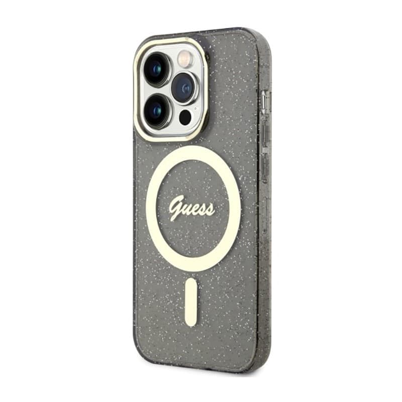 Guess Glitter Gold MagSafe - Case for iPhone 14 Pro Max (Black) - 2
