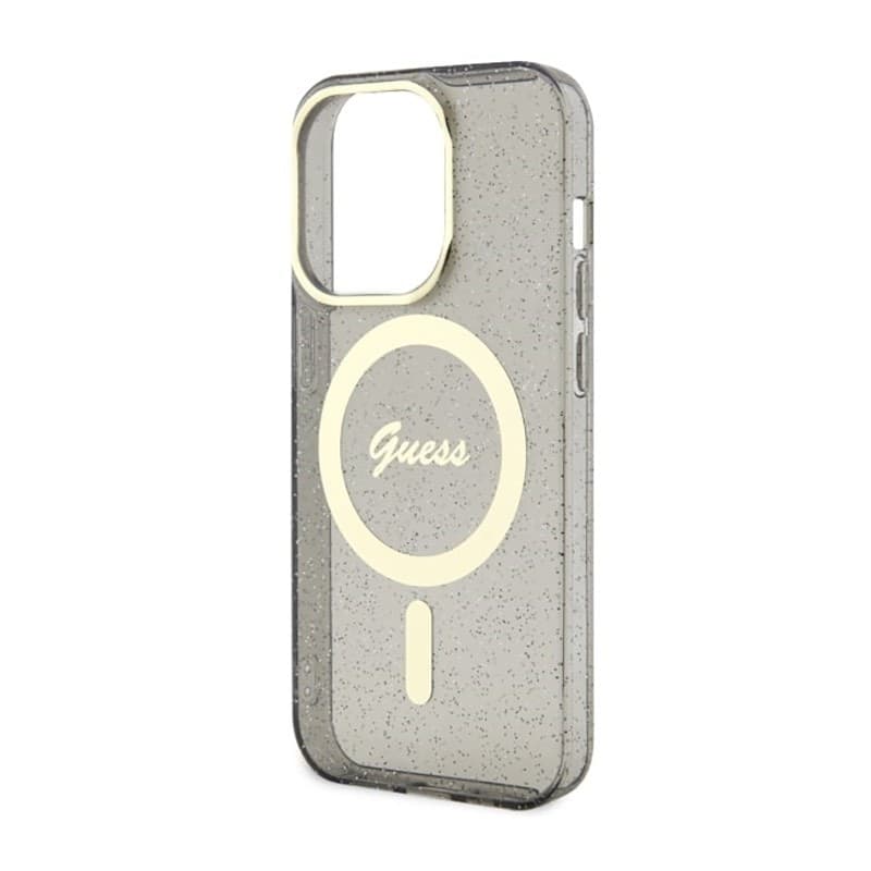 Guess Glitter Gold MagSafe - Case for iPhone 14 Pro Max (Black) - 6