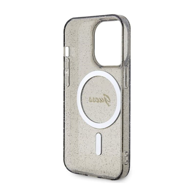 Guess Glitter Gold MagSafe - Case for iPhone 14 Pro Max (Black) - 7
