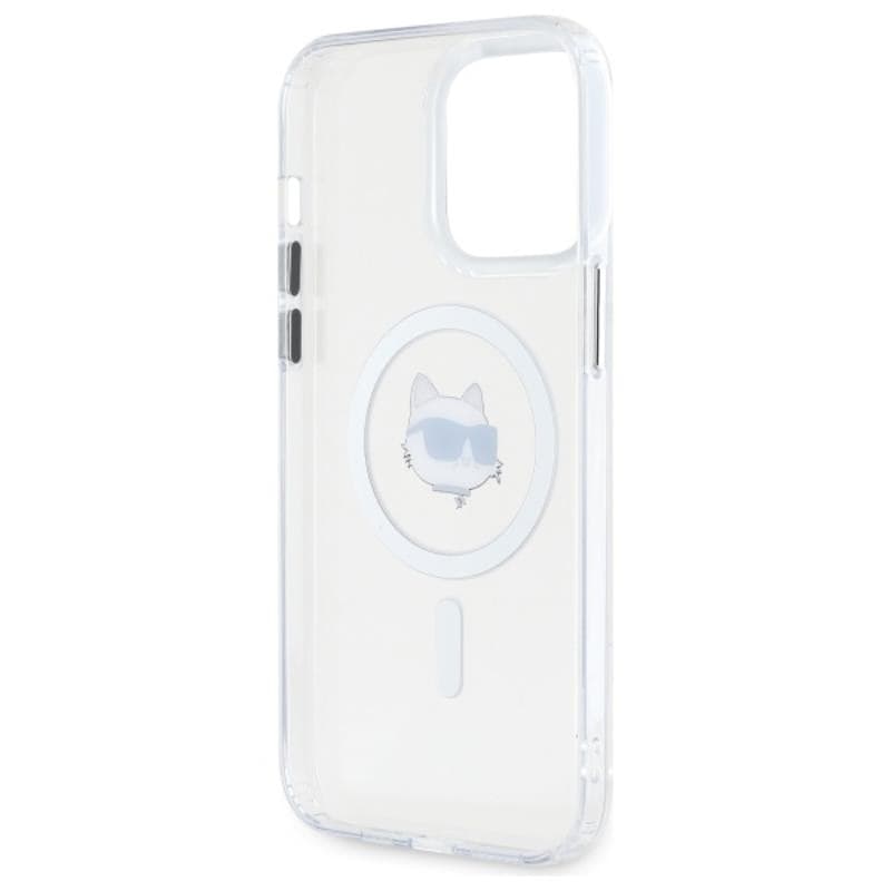 Karl Lagerfeld IML Metal Choupette Head MagSafe - Case for iPhone 14 Pro Max (White) - 15