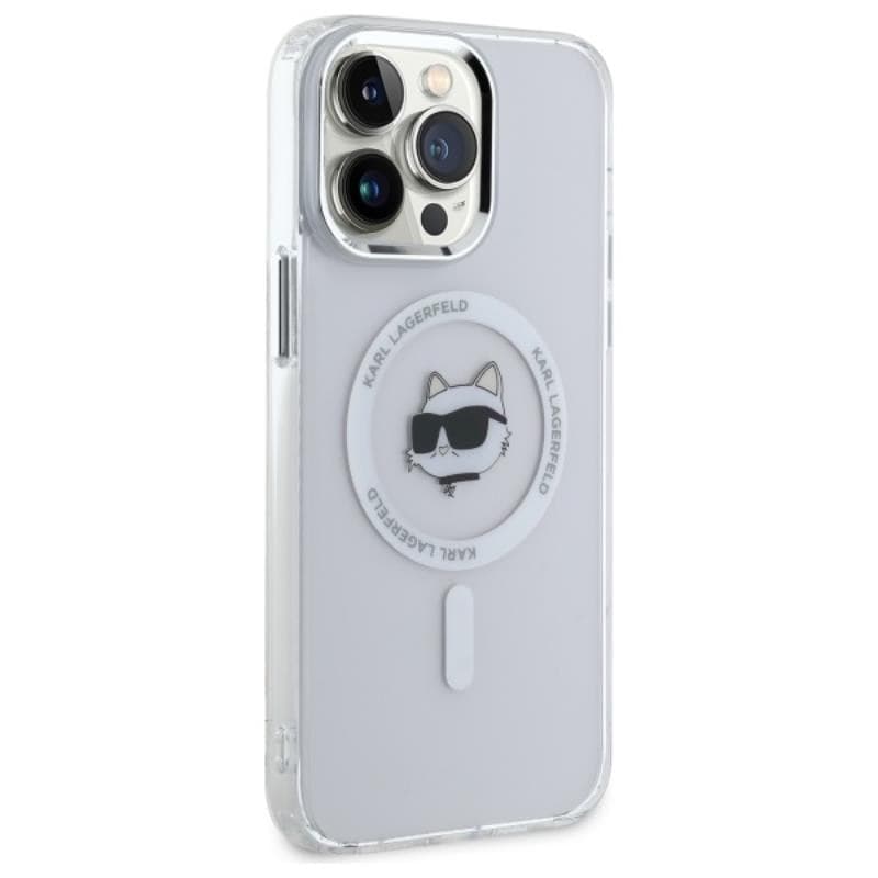 Karl Lagerfeld IML Metal Choupette Head MagSafe - Case for iPhone 14 Pro Max (White) - 4