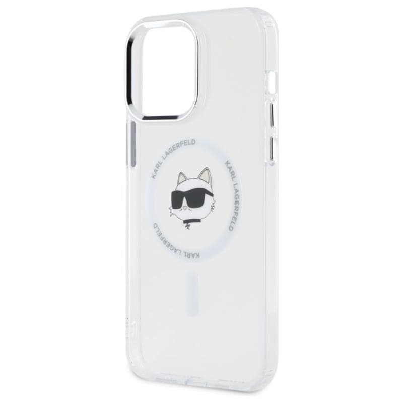 Karl Lagerfeld IML Metal Choupette Head MagSafe - Case for iPhone 14 Pro Max (White) - 6