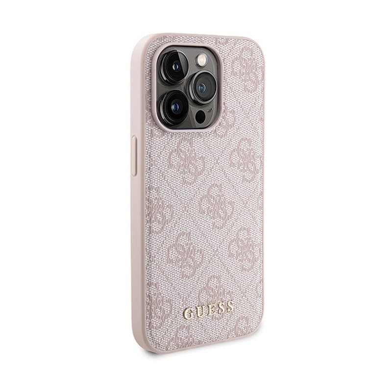 Guess Bundle Pack MagSafe 4G Metal Gold Logo - Case set + Power Bank 5000mAh MagSafe iPhone 14 Pro (pink) - 4