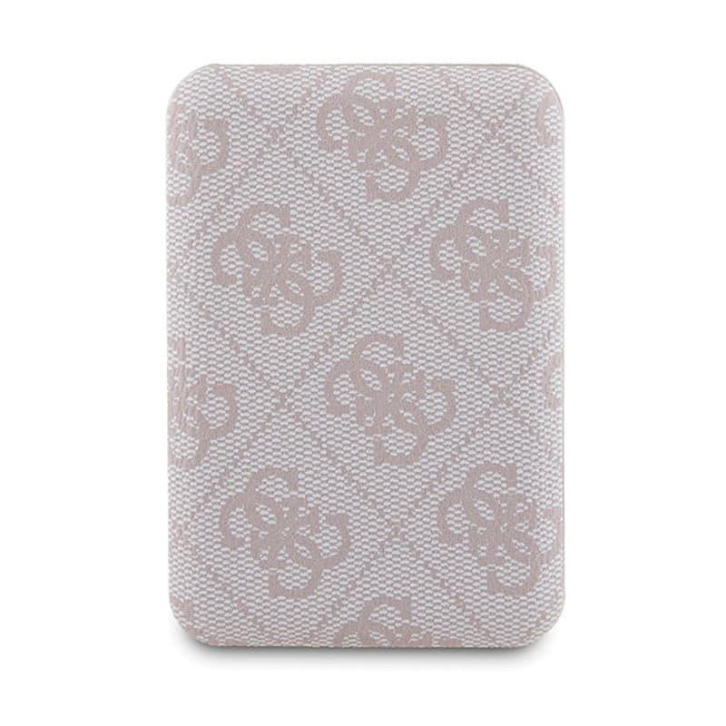 Guess Bundle Pack MagSafe 4G Metal Gold Logo - Case set + Power Bank 5000mAh MagSafe iPhone 14 Pro (pink) - 9