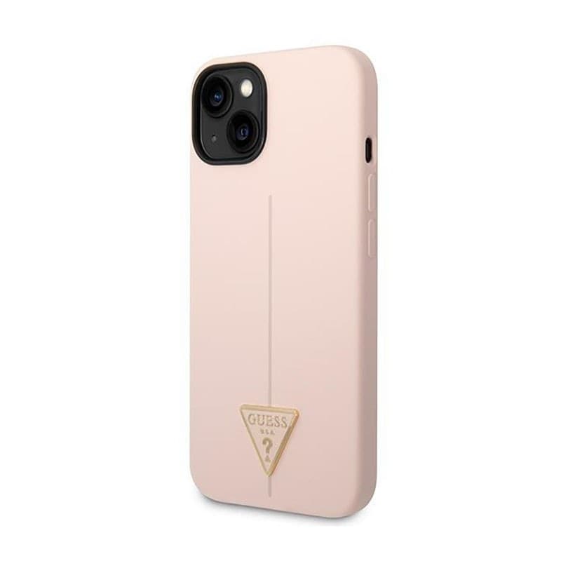 Guess Silicone Triangle Logo - Case for iPhone 14 Plus (Pink) - 2