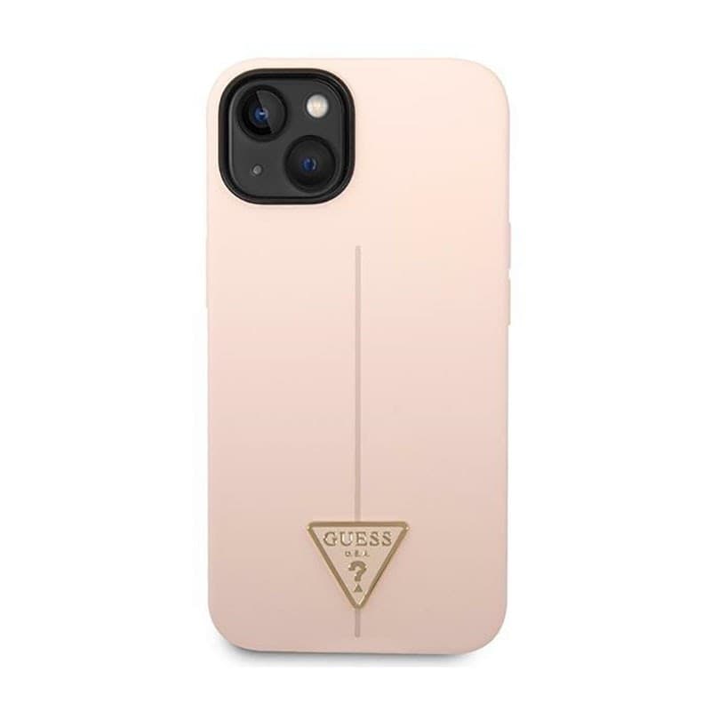Guess Silicone Triangle Logo - Case for iPhone 14 Plus (Pink) - 3