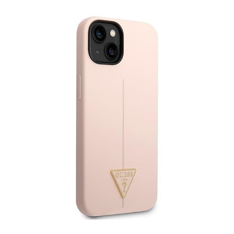 Guess Silicone Triangle Logo - Case for iPhone 14 Plus (Pink) - 4