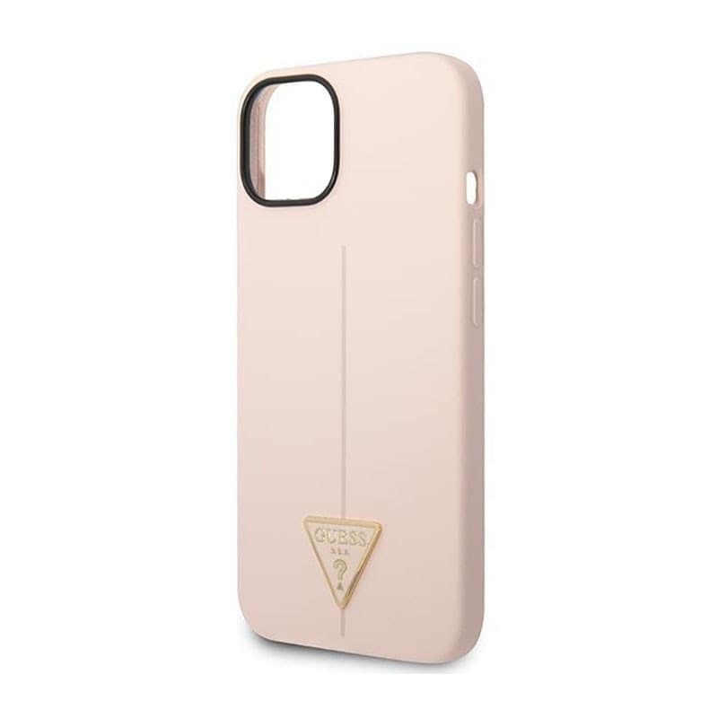 Guess Silicone Triangle Logo - Case for iPhone 14 Plus (Pink) - 6
