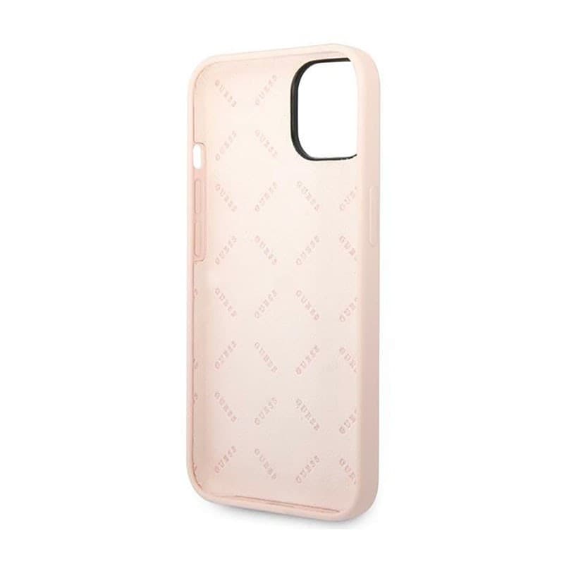 Guess Silicone Triangle Logo - Case for iPhone 14 Plus (Pink) - 7