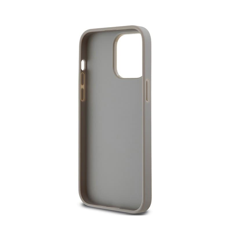 DKNY Leather Mono Stripe & Metal Logo - iPhone 14 Pro Case (beige) - 7