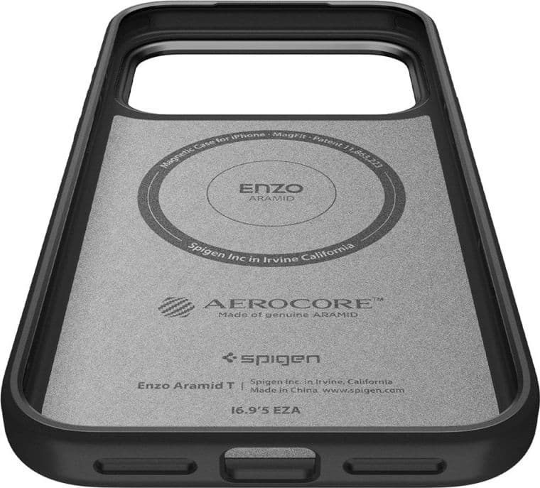 Spigen Enzo Aramid T Mag MagSafe - Case for iPhone 17 Pro (Black) - 9