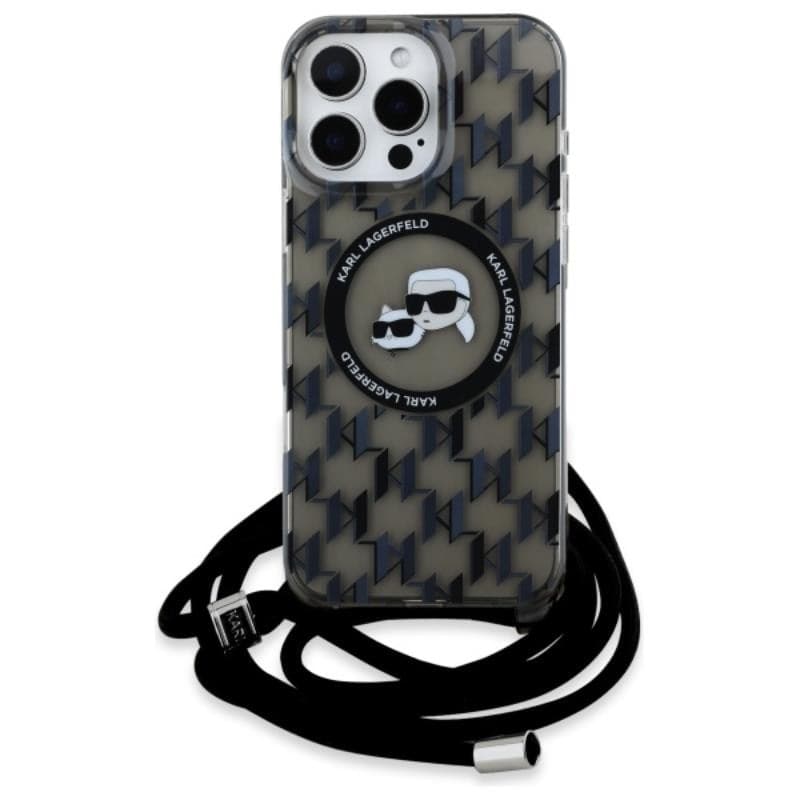 Karl Lagerfeld IML Crossbody Monogram Karl & Choupette Head MagSafe - Case for iPhone 16 Pro Max (black) - 2