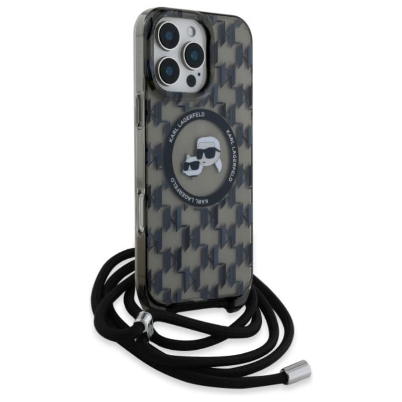 Karl Lagerfeld IML Crossbody Monogram Karl & Choupette Head MagSafe - Case for iPhone 16 Pro Max (black) - 3