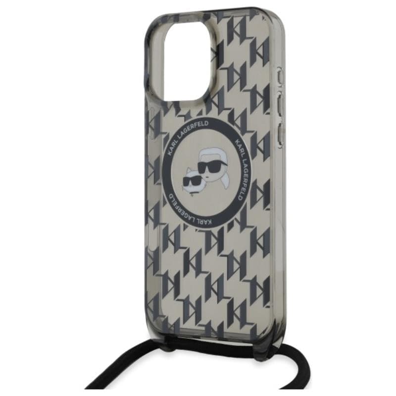 Karl Lagerfeld IML Crossbody Monogram Karl & Choupette Head MagSafe - Case for iPhone 16 Pro Max (black) - 5