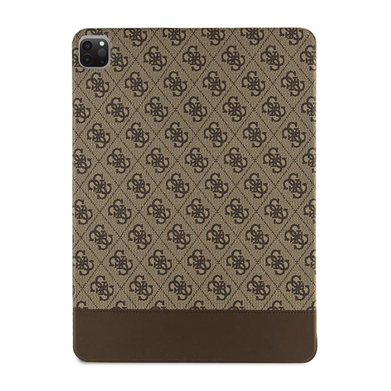 Guess 4G Stripe Allover - Case for iPad Pro 12.9" (2022-2020) (Brown) - 2