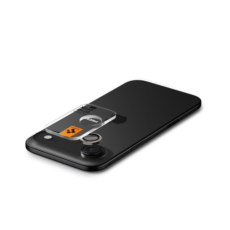 Spigen Optik Pro GLAS.TR EZ Fit Camera Protector 2-Pack - Lens Protector for iPhone Air (2 pcs) (Black) - 5