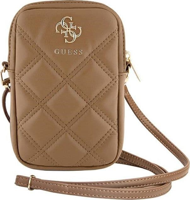 Guess Zip Quilted 4G - Phone bag (brown) - 2