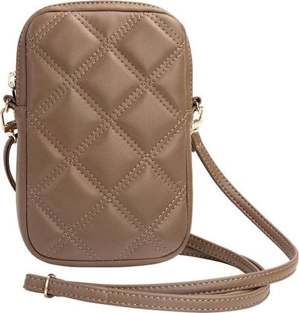 Guess Zip Quilted 4G - Phone bag (brown) - 4