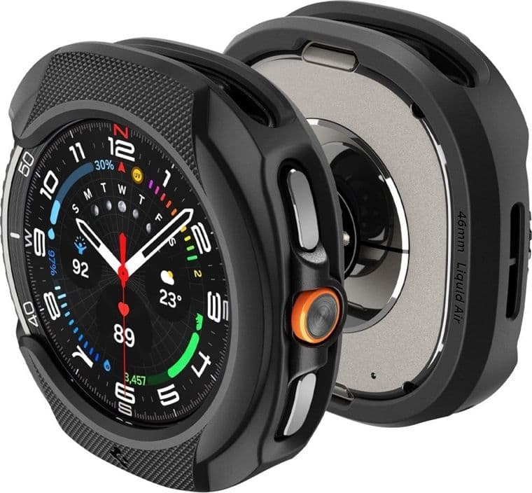 Spigen Liquid Air - Case for Samsung Galaxy Watch 8 Classic 46 mm (Matte Black) - 2