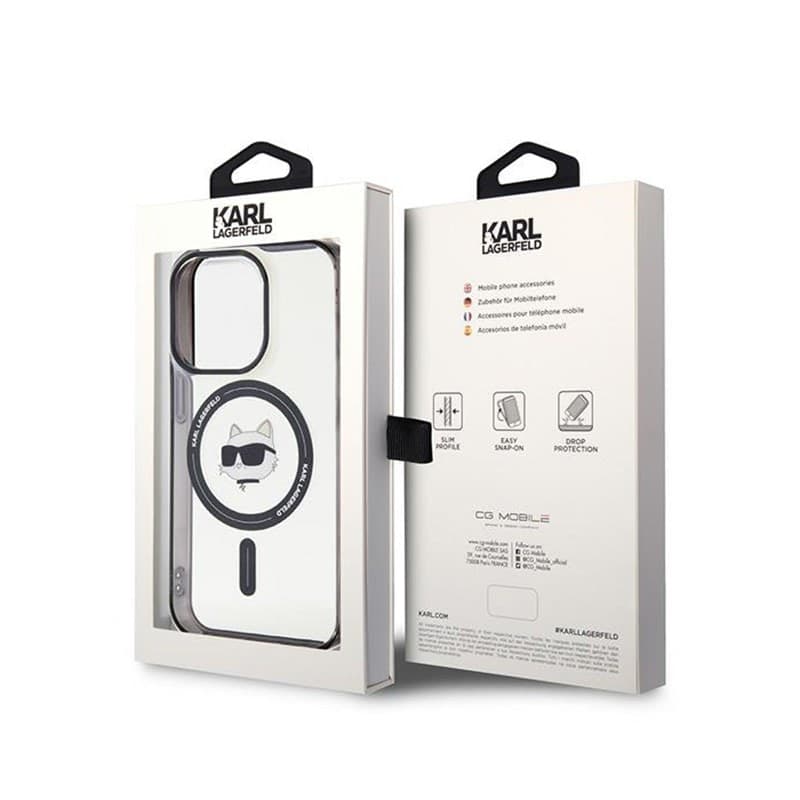 Karl Lagerfeld IML Choupette Head MagSafe - iPhone 15 Pro Max Case (Transparent) - 8