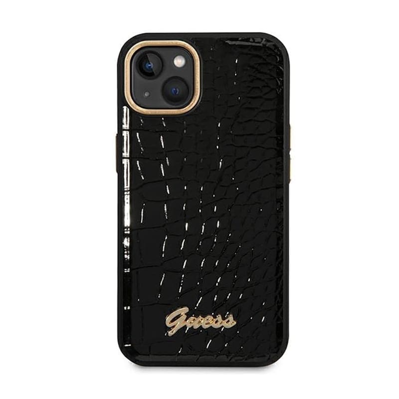 Guess Croco Collection - Case for iPhone 14 Plus (Black) - 3