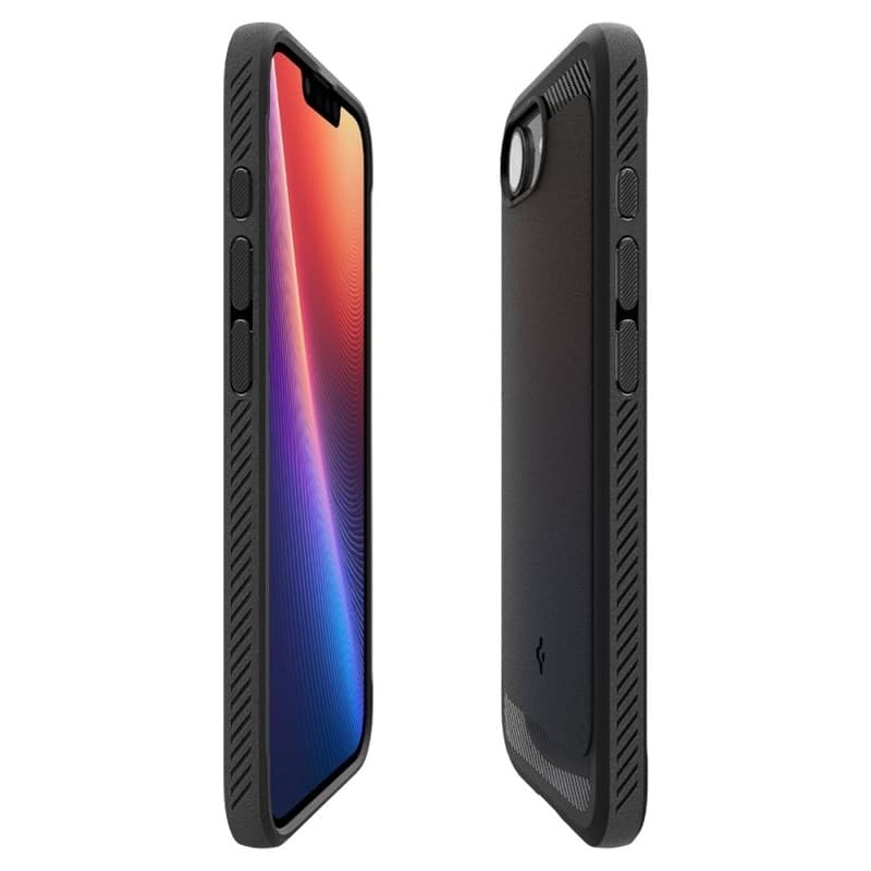 Spigen Rugged Armor Mag MagSafe - Custodia per iPhone 17e / 16e (nero opaco) - 6