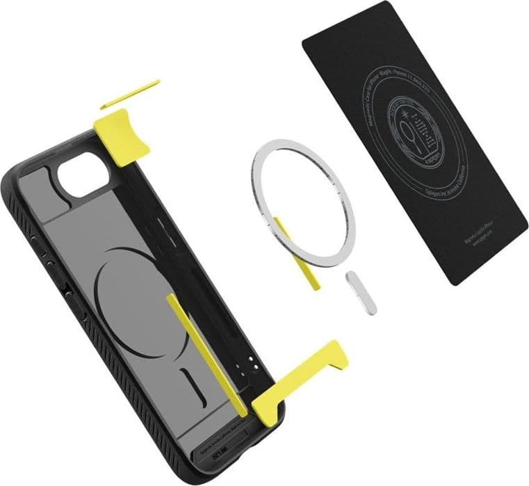 Spigen Rugged Armor Mag MagSafe - Custodia per iPhone 17e / 16e (nero opaco) - 7